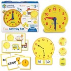 Learning Resources Time Activity Set - Kids Analog Teaching Clock Learning Tool