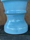 Vintage Handcrafted Blue Glass Vase  Ruffled Rim  Collectible Decor