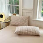 Tan Gingham Pillowcases Set Standard queen  20 x26   2 Pieces  B01  Tan Gingham