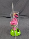 Solar Dancing Flamingo Straw Hat Sunglasses Car Dashboard Toy Greenbrier New