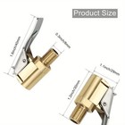 Brass Locking Tire Air Chuck 8mm Hose Adapter Clip-on Inflator Nozzle Valve