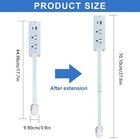 Electrical Outlet Extender Adjustable 17   -27    With 2 Ac Outlets  Usb-a   Usb-c