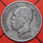 Honduras 1905 5 Centimes  nat  Arm president Pierre Nord Alexis-foreign Coin18mm