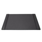 Leather Desk Pad  34 X 20   black  W  Side Rails 