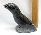Carved Eskimo Art Soapstone Seal Figurine  Signed