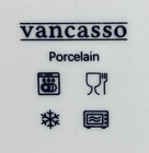 New Vancasso Porcelain Bohemian Round 10 5  Dinner Plate Blue Geometric Heavy