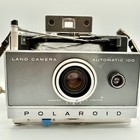 Vintage Polaroid Automatic 100 Land Camera Folding Bellows Instant Film Grey