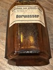 Antique Amber Glass Apothecary Bottle German Label