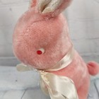 Vintage Pink Easter Bunny Rabbit 9  Stiff Plush Red Eyes Made In Japan