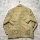 Vintage Rare Hackett Horse   Hound Tweed Red Overcheck British Jacket  48r 