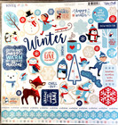 Celebrate Winter 12x12 Dbl-side Papers 12 Ea   Sticker Sheet Htf 2018 Christmas