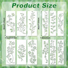 Reusable Leaf And Flower Stencils - 12 Pcs For Diy Home Decor And Art