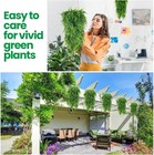 4pc Artificial Hanging Plant Fake Fern Leaf Vine Home Porch Garden Wedding Decor