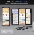 Nurse Foldable Metal Clipboard Medical References Cheat Sheet Black Lightweight