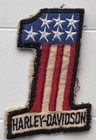 Vintage Harley Davidson Motorcycles Number 1  1 American Flag Embroidered Patch