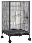 36  Wrought Iron Open Play Top Bird Cage Rolling Stand Parrots Conure  Cockatiel