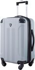 Travelers Club Chicago Hardside Expandable Spinner Luggage silver 20 carry-on