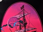 1972 Velva-print Blacklight Poster The Voyage Sail Ship Aa Sales 23 x35  Flocked