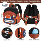 Toddler Leash Backpack  Children Safety Walking Harness Cute Excavator Bag With 