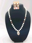 Vintage Laguna Jewelry Set Butterfly Cloisonne Pendant Necklace Pierced Earrings