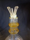Vintage French Decanter Four Chamber Cordial Multi Spirits Bottle With Stoppers