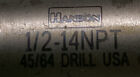 1 2  -14 Npt Taper Pipe Tap Cs Usa Irwin 1905 Zr Carbon Steel Rethread Cleaning