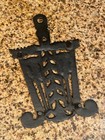 Vintage Wilton Cast Iron Footed Trivet Kitchen Wall Decor Broom Grain Tassel