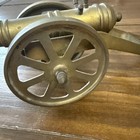 Vintage Miniature Cannon Brass Old Military Antique Metal Table Top Full Barrel