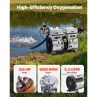 3 4hp Pond Aerator Pump Lake Pond Aeration System 550w 3 Acre W  Timer