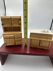 Vintage Concord Dollhouse Kitchen Sink And Oak Cabinet