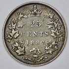 1882-h Canada Silver 25c