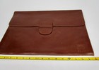 Brioni Brown Leather Portfolio Pouch Document Case Holder 11  X 16  Rw Logo