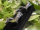Cuff-daddy Cufflinks In Silver And Charcoal Rollers Cylinder No Box New