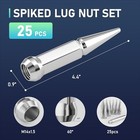 Spike Lug Nuts     M14x1 5  3 4  Hex  Compatible With Silverado  F150  Ram 25pcs