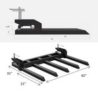 Landhonor 2600lb 42  Clamp Debris Forks Skid Steer For Bucket pallet Loaders
