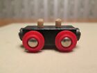Brio Black Locomotive   Wooden Railway Train Car 1990s Wheels Marked Vintage