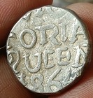  n7 u24 -india Princely State Bundi Silver Coin On The Name Of Victoria Queen 