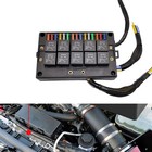 Pre-wired 15 Slots 10 Way Fuse Relay Box 12v Automotive  Fuse Relay Block New