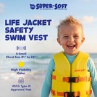 Trc Recreation Super Soft Child Life Jacket Swim Safety Vest  X Small  Yellow