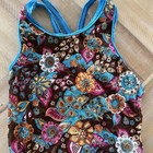 Gk Elite Girls Retro 70s Style Leo Velour Gymnastics Leotard Kids Sz Large