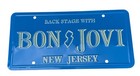 Bon Jovi Booster Vanity License Plate Tag New Jersey Back Stage Rock Band