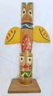 Vintage Hand Carved Wood Tiki Statue Totem 11  Tall Polynesian Pacific Culture