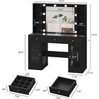 Makeup Vanity With Mirror And Lights  Vanity Makeup Table With Charging Station
