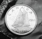1963 10   Silver Proof Like Coin From The Set In Original Mint Cellophane - Unc