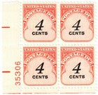 Us Plate Blocks  Mnh Scott  j91   J92  And J93 Postage Due Stamps Issued In 1959