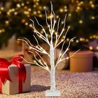 Christmas Tree White Birch Tree With Led Lights 2ft Xmas Decoration