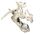 3 Spoontiques  Wizards  Dragon Fantasy Vintage 2 With Amethyst Crystals Pewter