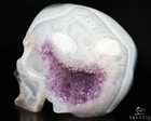 5 0  Agate Amethyst Geode Hand Carved Crystal Skull  Super Realistic