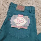 Deadstock Nos Vintage 90   s Levis 550 Jeans Teal Denim Rare Size 38x34