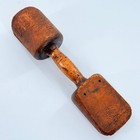 Primitive Masher Wood Hand Tamper Sand Casting Foundry Tool Wedge Mallet